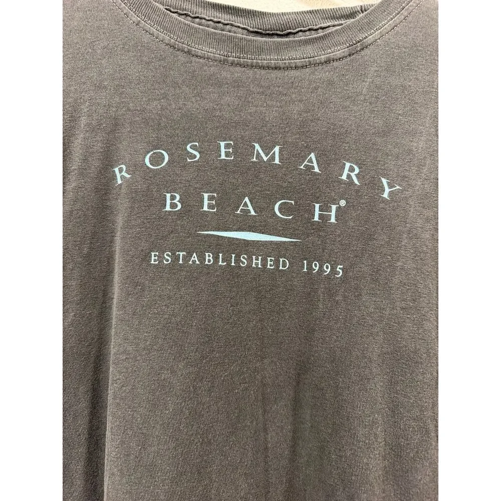 charcoal gray short-sleeve rosemary beach shirt